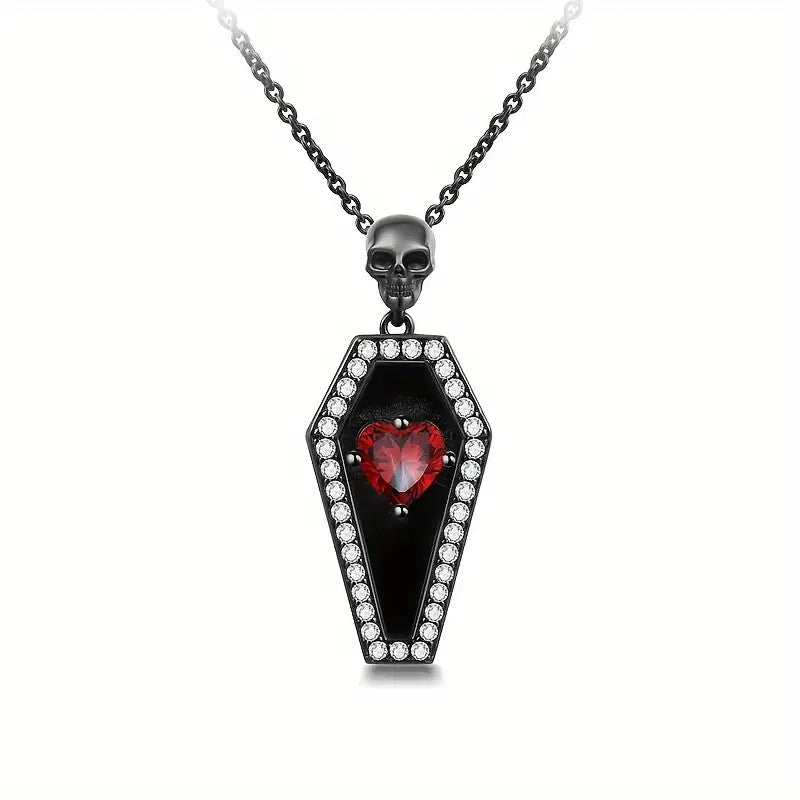 coffin goth necklace