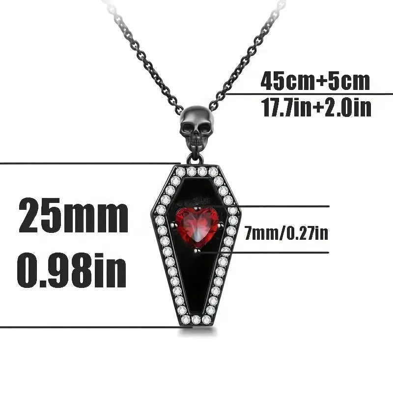 coffin goth necklace