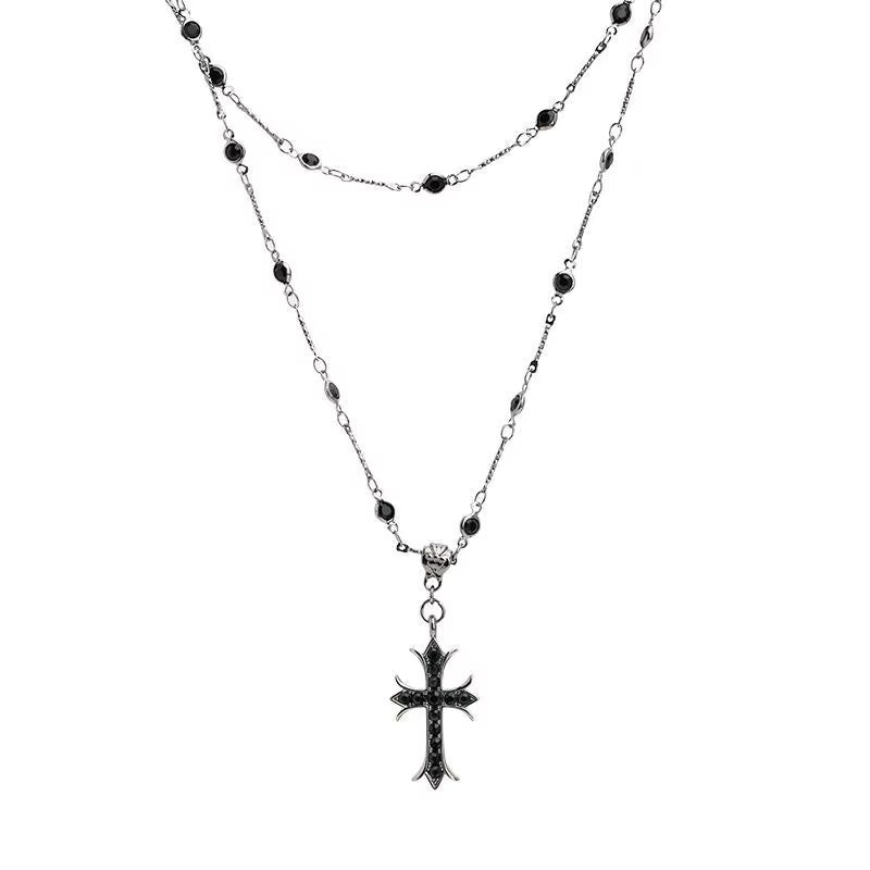 women gothic cross necklace