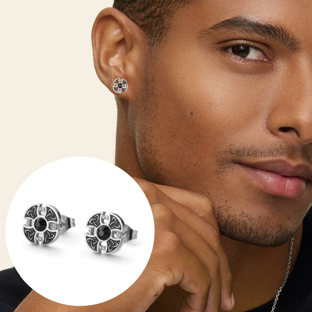 Celtic Shield Stud Earrings