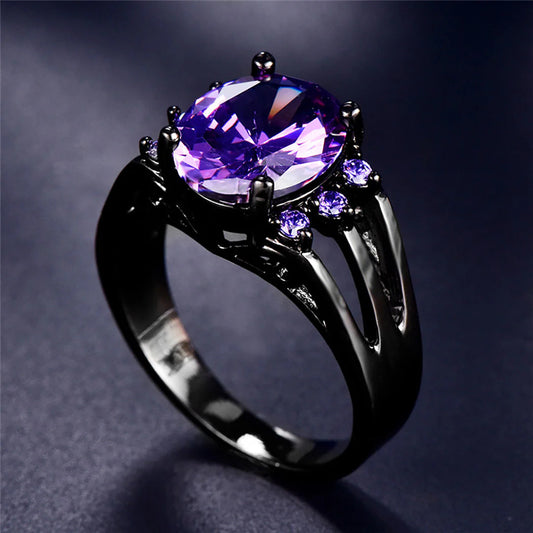 gothic crystal ring